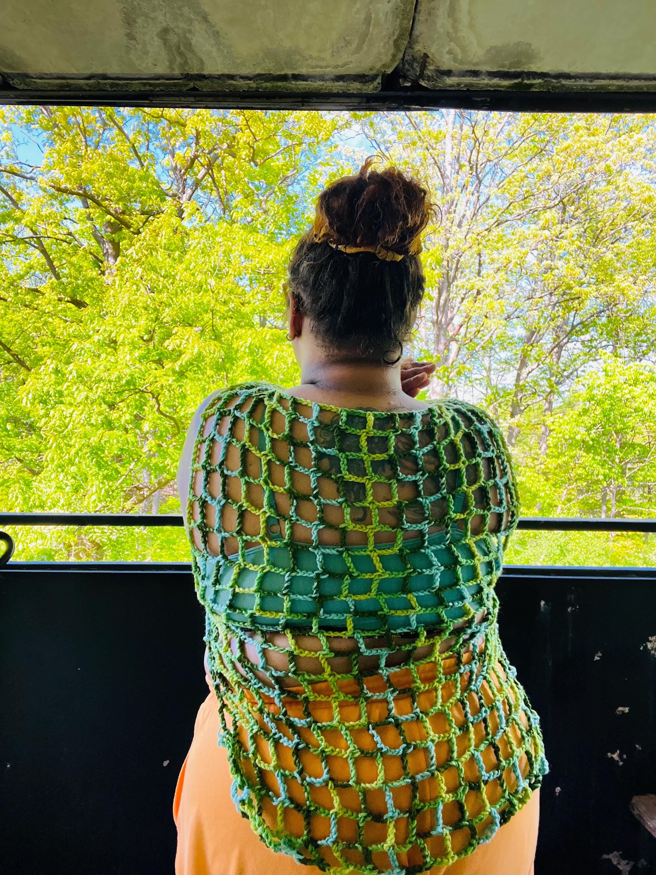 Crochet “Garden Green” Tank Top