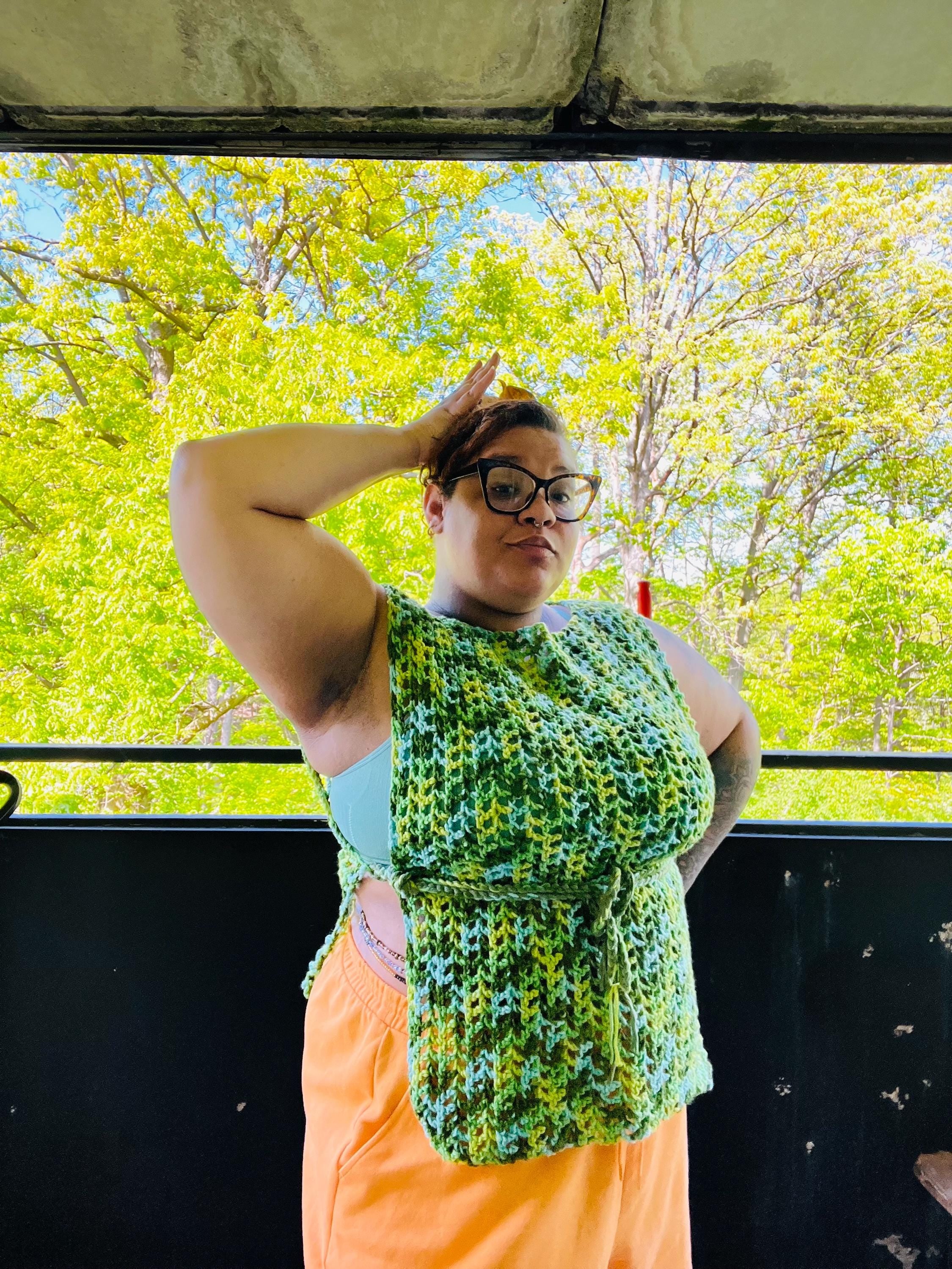 Crochet “Garden Green” Tank Top