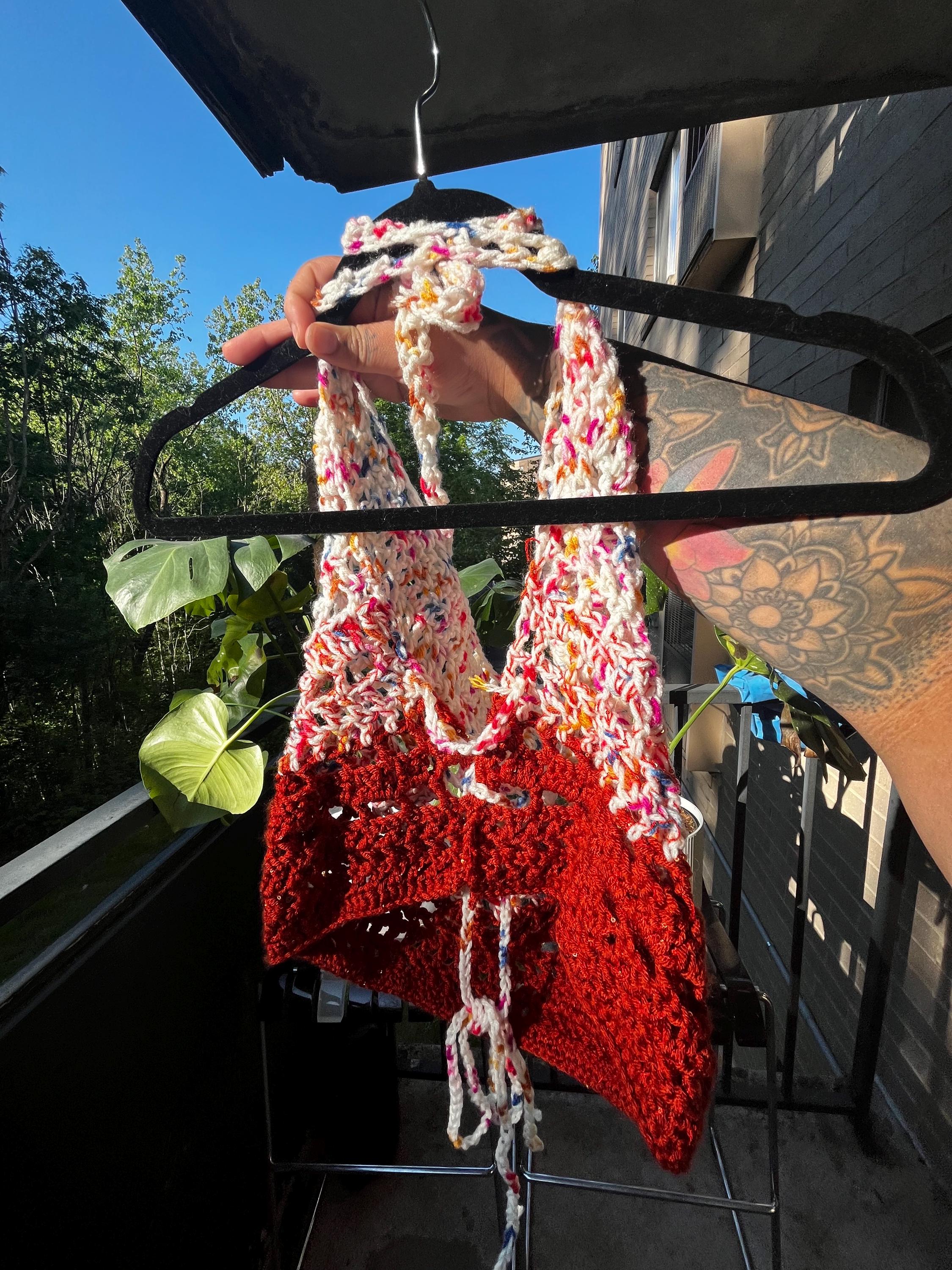 Crochet Scoop Neck “Boho Baddie” Summer Crop Top