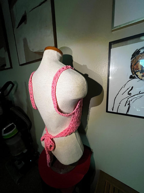 Crochet Scoop Neck “Cutie Pie” Summer Crop Top