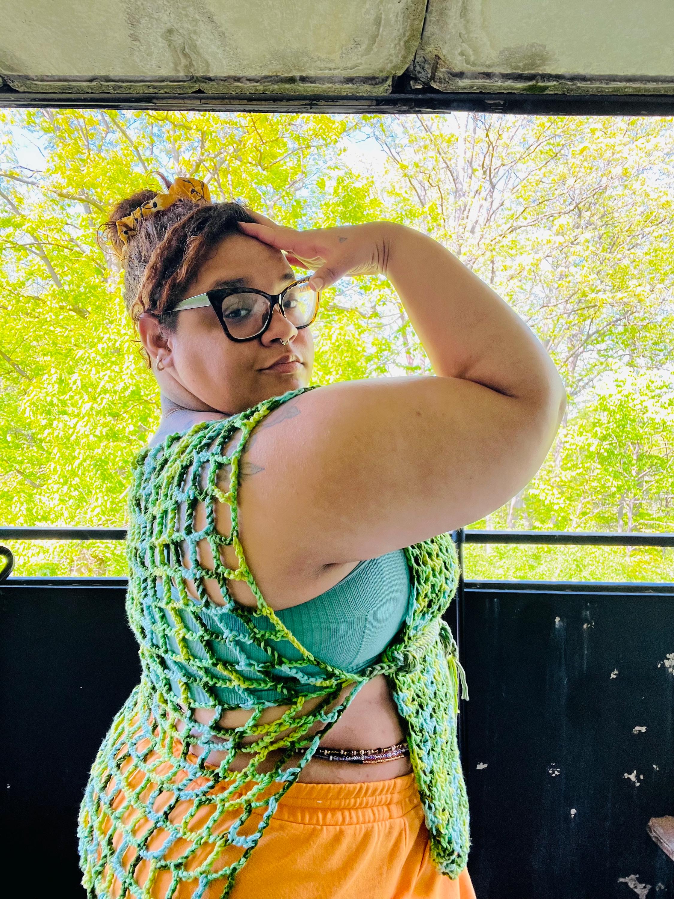 Crochet “Garden Green” Tank Top