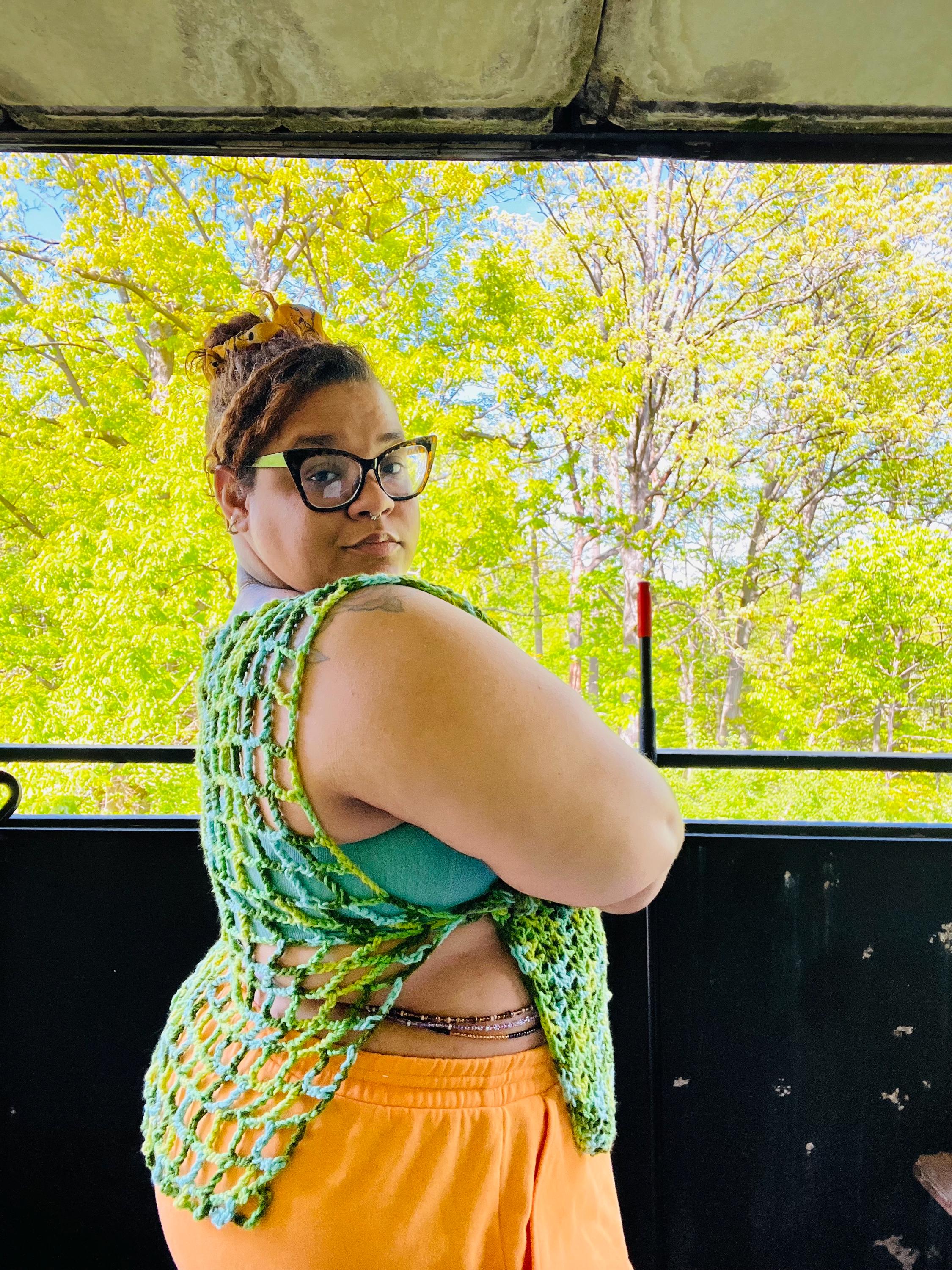 Crochet “Garden Green” Tank Top