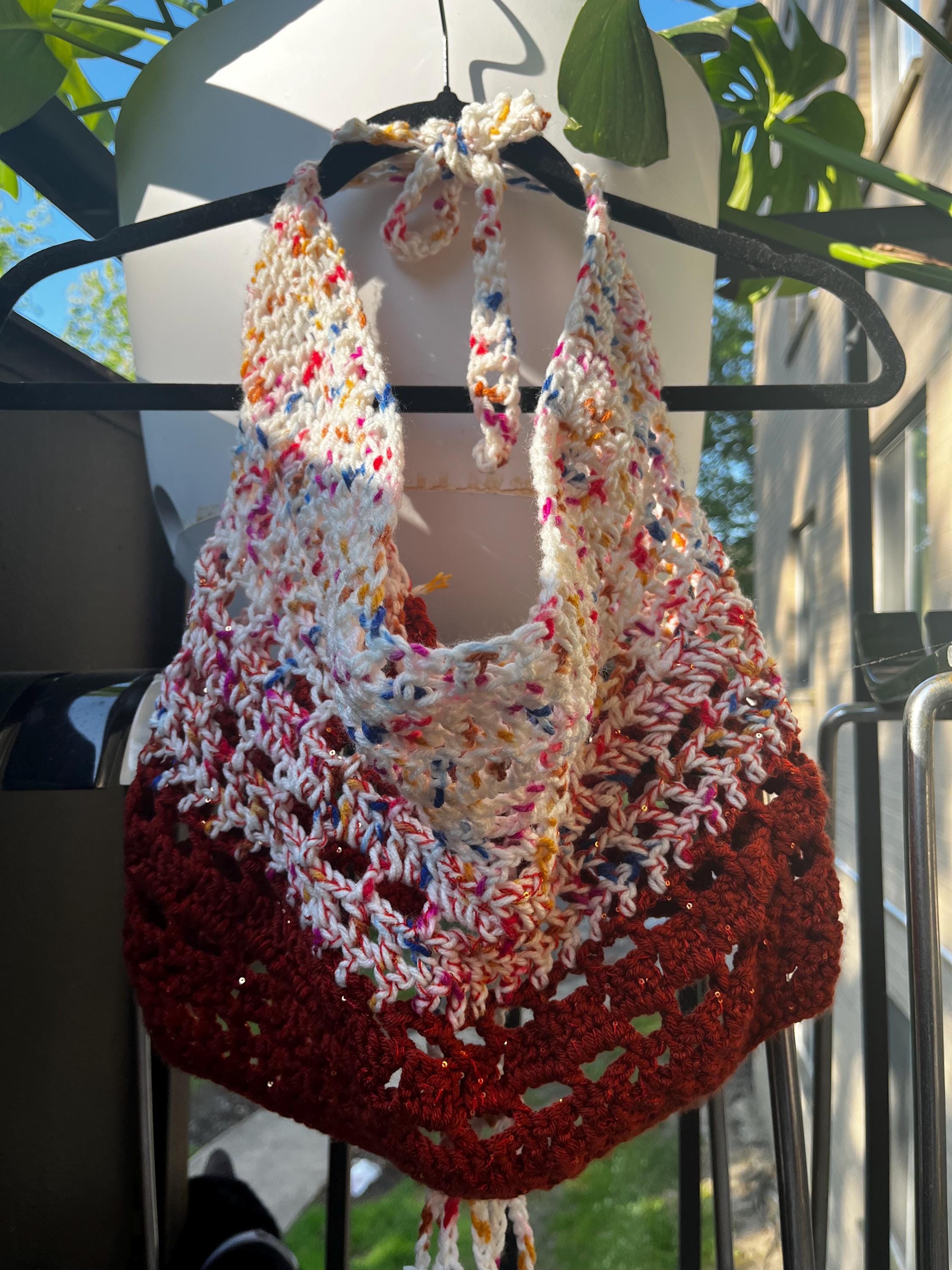 Crochet Scoop Neck “Boho Baddie” Summer Crop Top